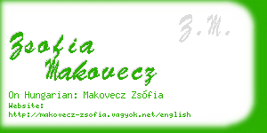 zsofia makovecz business card